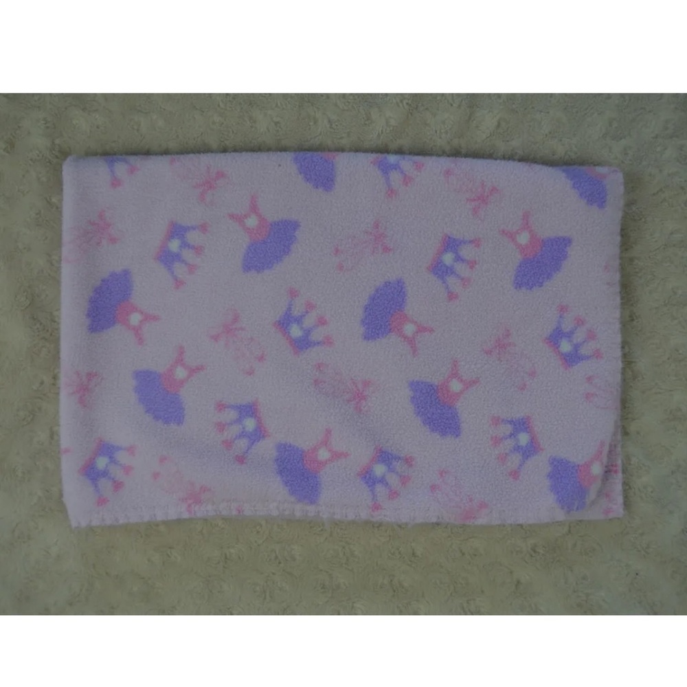 Cutie Pie Pink Ballet Dance Princess Baby Blanket Tiara Crown Gown Shoes Purple